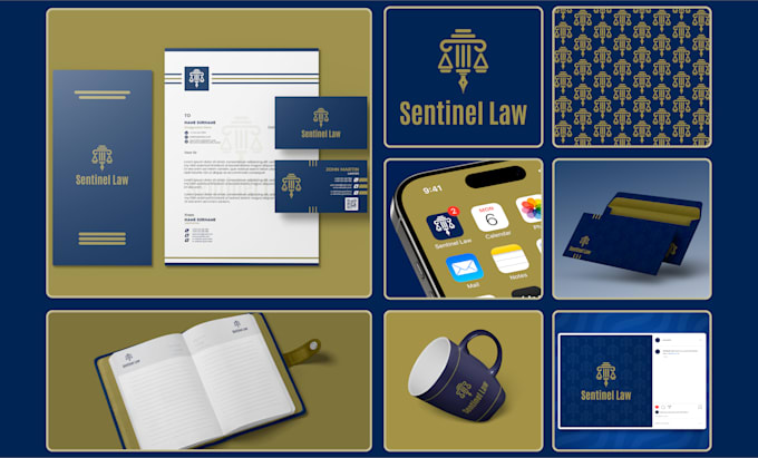 design a professional business logo and complete brand identity and social kit