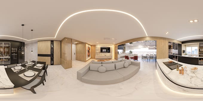 Create an immersive 360 virtual tour 8k for your interior architecture ...