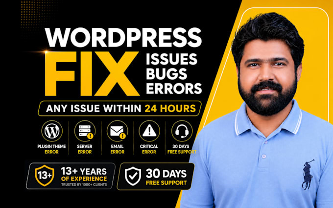 fix wordpress error, fix wordpress issues, bug fix, website maintenance, bug fix