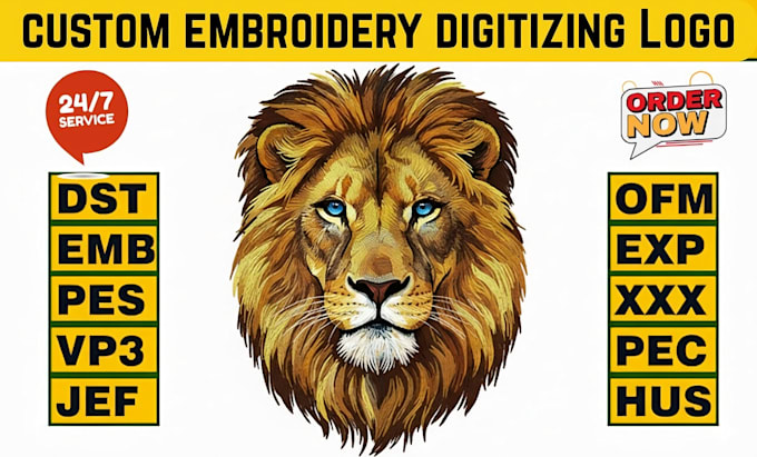 do custom embroidery digitizing design for logo and images