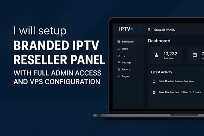 setup branded iptv reseller panel with full admin access and vps configuration