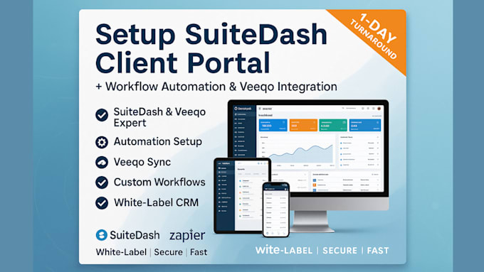 setup suitedash CRM, automation, flows, templates, client portal