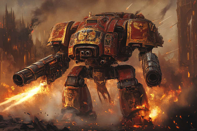 paint warhammer themed illustration