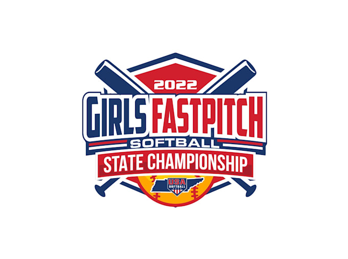 create graceful and fantastic softball logo design