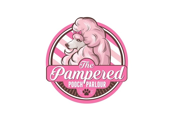 design attract dog grooming salon logo