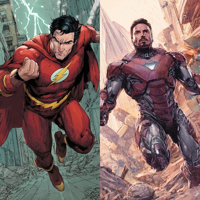 draw you dc or marvel style comic book and superhero