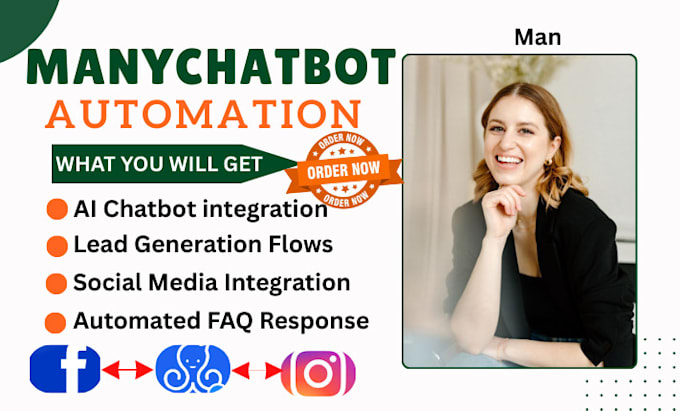 do manychat ai chatbot automation,facebook, whatsapp,auto reply api integration