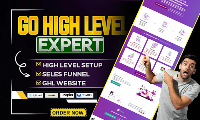 setup gohighlevel , sales funnel, CRM, pipelines, workflows