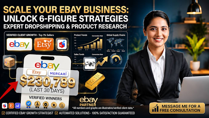 manage ebay, poshmark and mercari account on percentage base