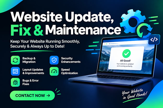 fix, update and maintain your website