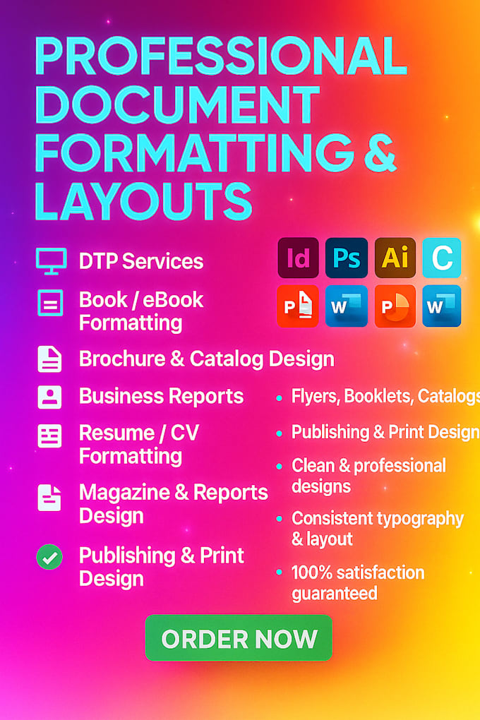 professionally format typeset and design books brochures reports print ready dtp