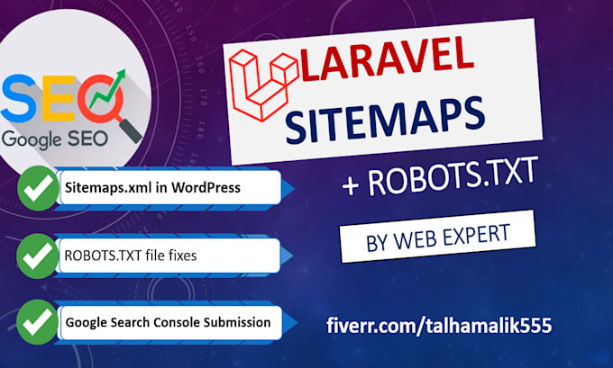 create, fix and optimize sitemaps xml and robots txt for laravel or PHP website