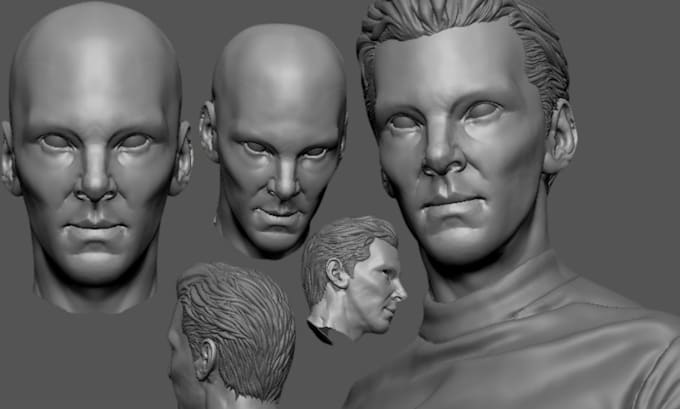 sculpt realistic 3d head 3d bust model full body model face model 3d printing