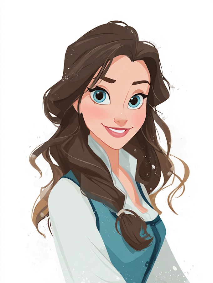 do cute  cartoon portrait