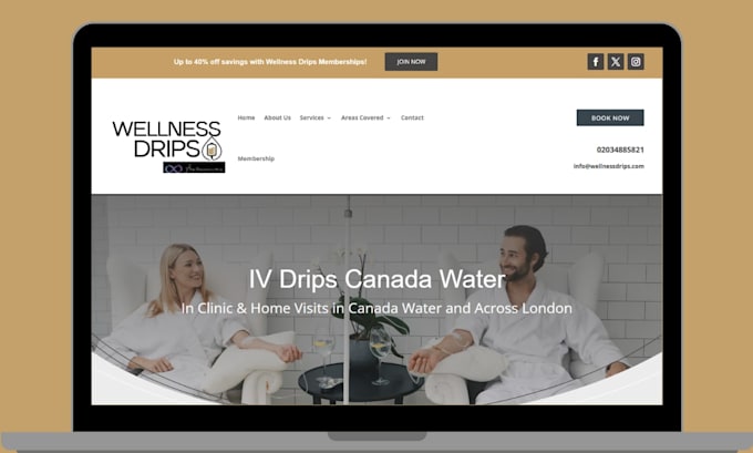 design iv hydration website mobile iv hydration website with appointment booking