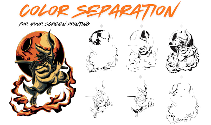do professional color separation for screen printing