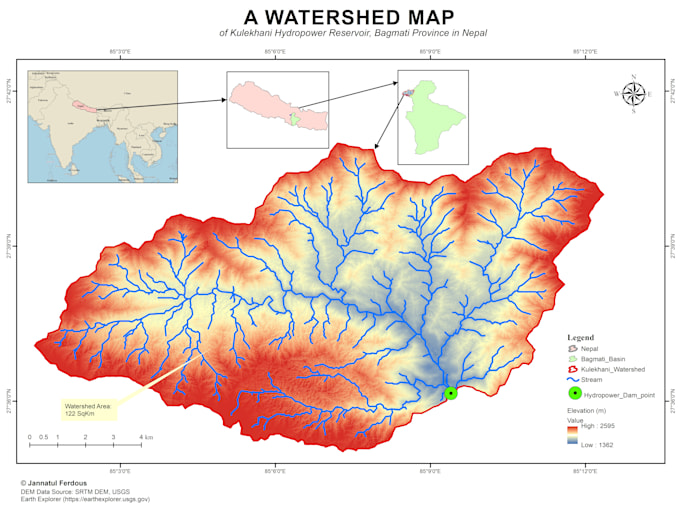 do watershed delineation and hydrological mapping using gis