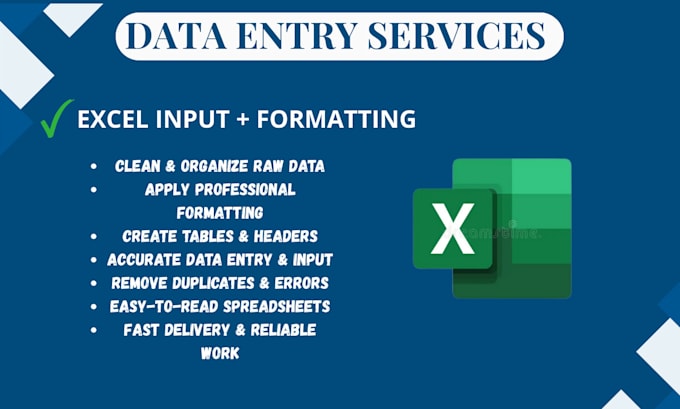 do data typing, excel formatting and data structuring