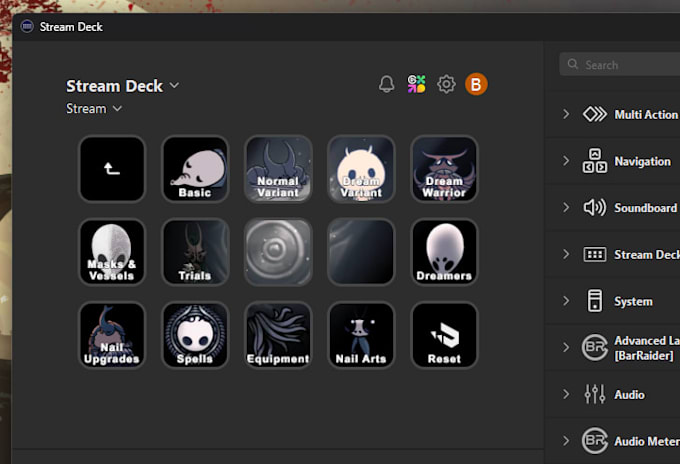 create a custom stream deck profile