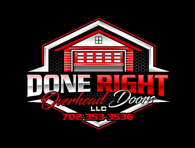 design high quality garage door logo with creative concepts