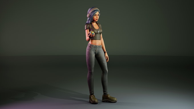 do stylized 3d character realistic 3d game character for unity and unreal engine
