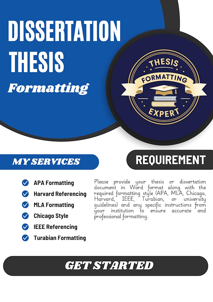 fully format and set the correct layout of your thesis and dissertation