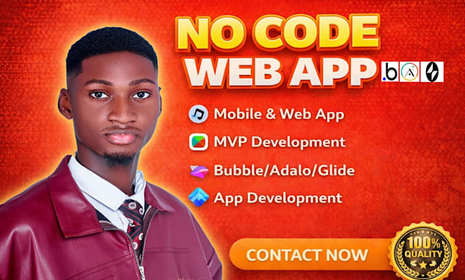 build your no code mobile app or mvp using bubble, adalo, flutterflow or glide