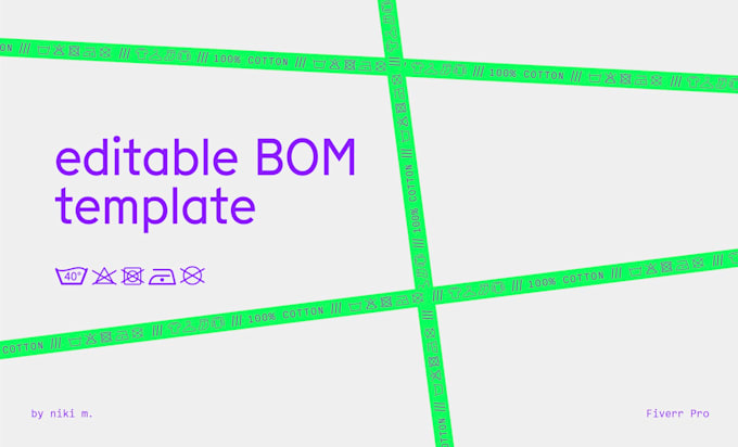send you editable bill of materials template