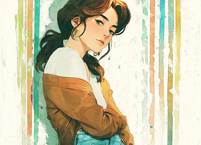 draw fantasy art, watercolor characters scenes