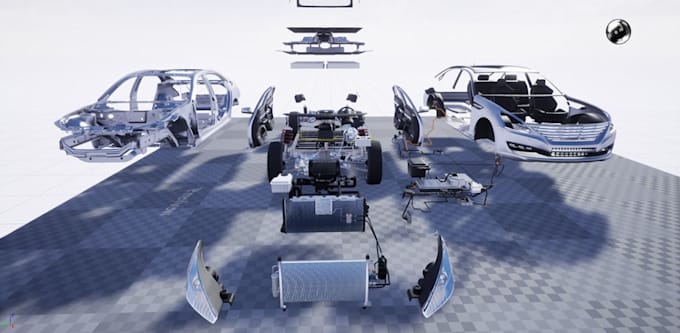 Do 3d car part design,assembly,3d industry model,solidworks for cnc for ...