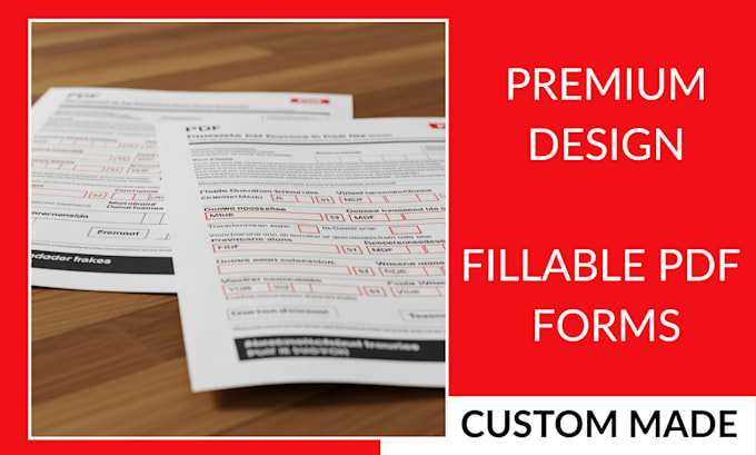 Design or redesign acrobat pro pdf form make fillable interactive for ...