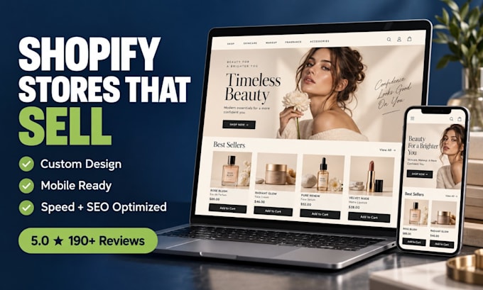 build a shopify store, shopify website design or redesign that sells