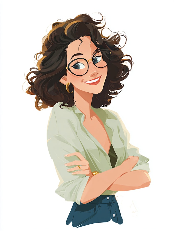 create a disney cartoon illustration
