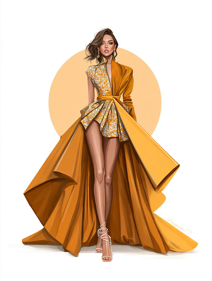do digital illustration for fashion design art