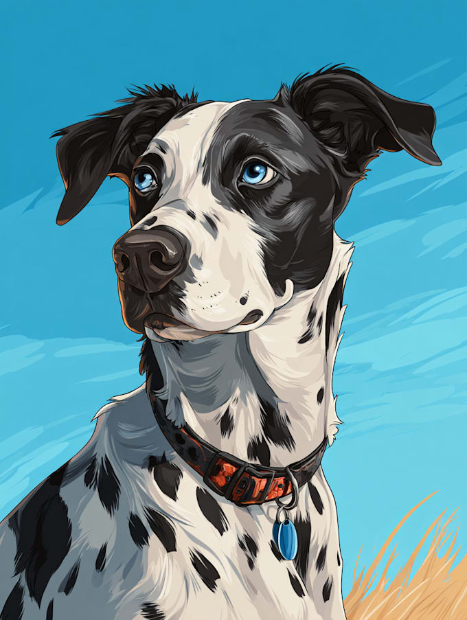 design a custom disney pet portrait illustration