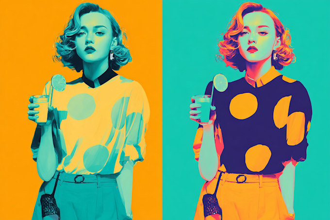 make retro pop art illustrations that pop