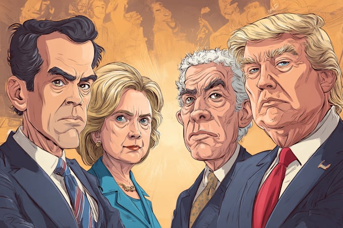 make a political cartoon art