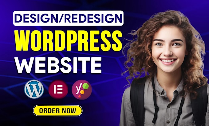 design, redesign wordpress website, or wordpress elementor website development