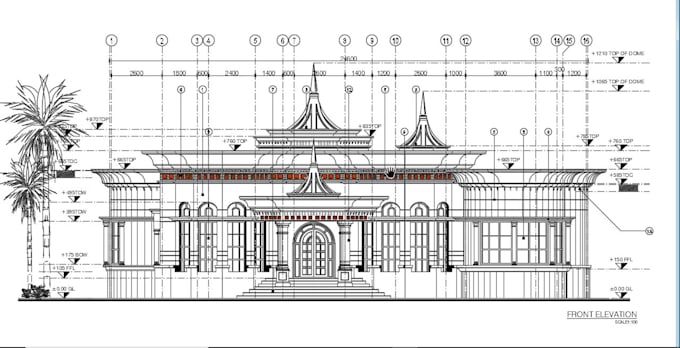draw professional autocad 2d plans, elevations, and sections
