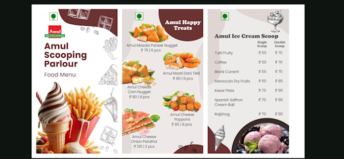 design modern clean editable menu design