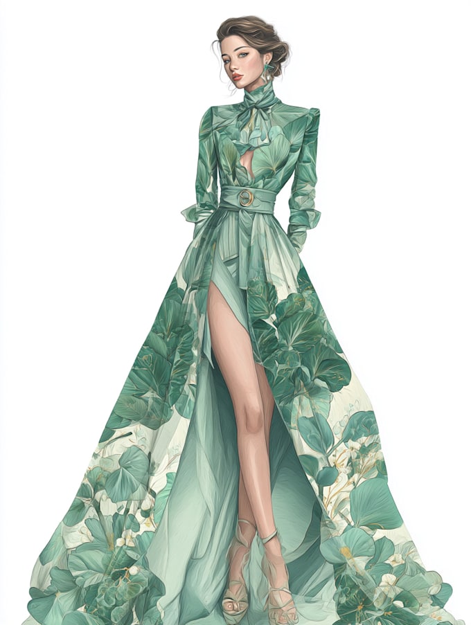 Draw a professional fashion illustration by Demarcuscordova | Fiverr