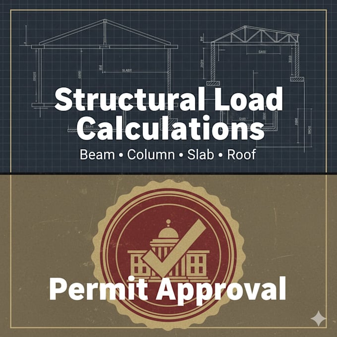 Cálculos de carga estrutural viga coluna laje análise de telhado licença