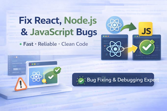 fix react, nodejs, javascript bugs and website errors fast