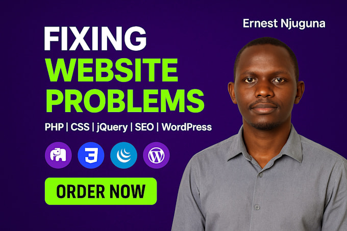 fix website bugs related to PHP, CSS, jquery, SEO and wordpress
