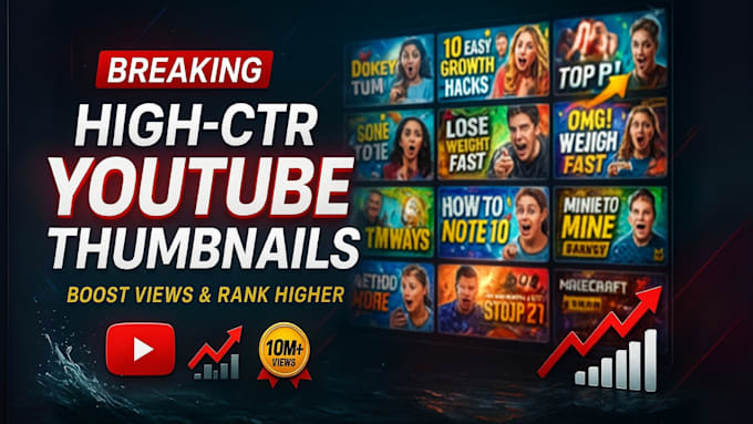 make scroll stopping youtube thumbnails that get more views