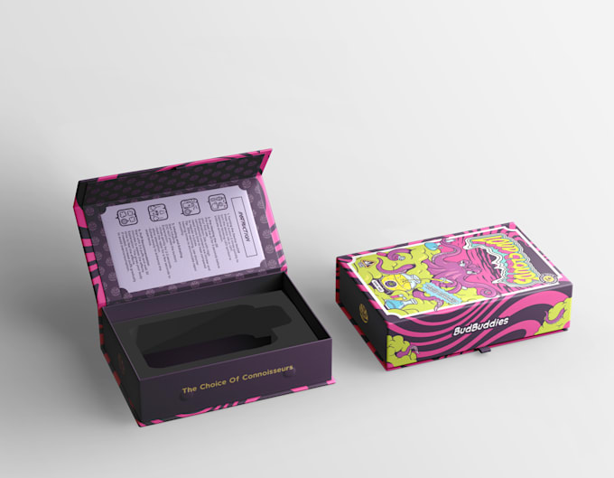 design psychedelic packaging and print ready product labels