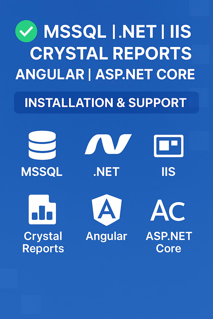 install mssql dot net iis crystal report