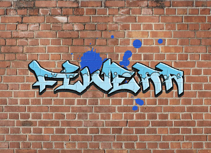display your text or message in graffiti art