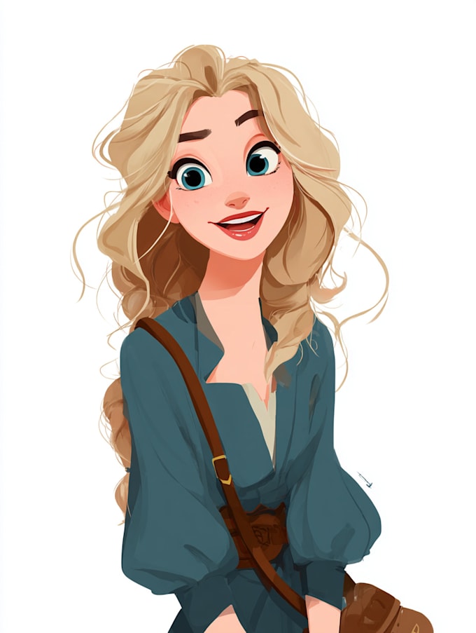 do cute disney cartoon portrait