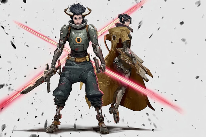 Draw sci fi or fantasy concept art illustration characters by ...